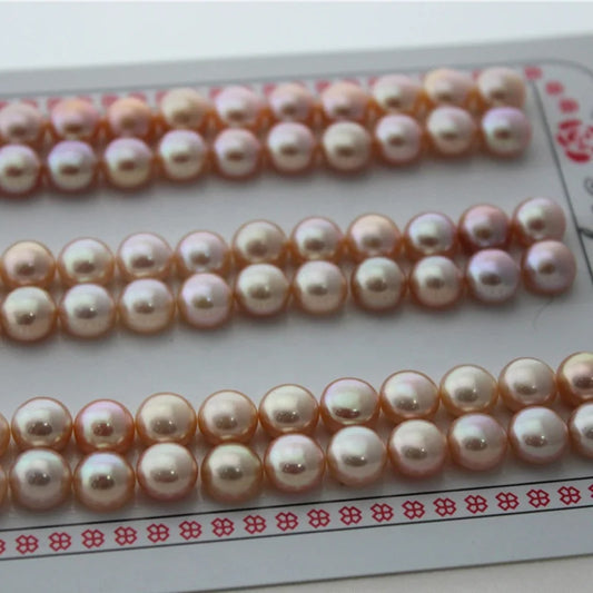 Wholesale 8mm 9mm 10mm Natural Button Pearls 3A High Quality Zhuji Cultured Natural Freshwater Loose Button Pearl for Necklace