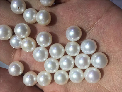 Half Drilled White pink Purple Natural Color Round Pearl Jewelry  Wholesalers Natural Freshwater Loose Pearls for Jewelry
