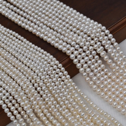 New to Freshwater True Pearl Chain Bead Size 3-4mm White Natural Fresh Wholesale Available