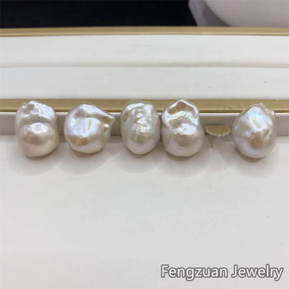 Loose Natural Baroque Pearl Big Size 15-25mm White Factory Wholesale No Hole Half Hole Irregularity Baroque Pearls for Jewelry