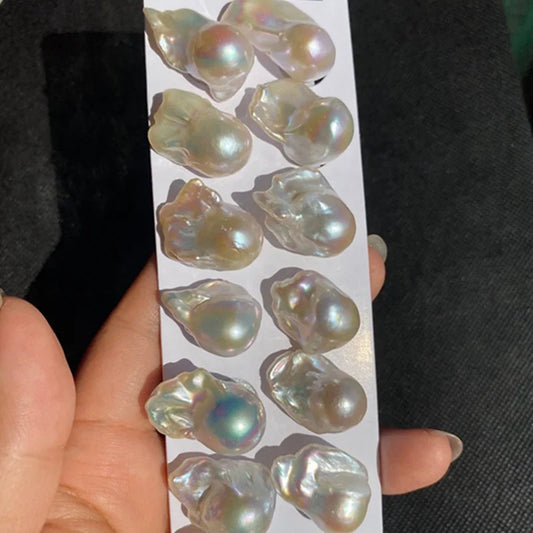 Irregular Shape Baroque Pearl 15-16mm High Quality Natural Loose Freshwater Pearl Nucleated Keshi Pearl for Jewelry Making