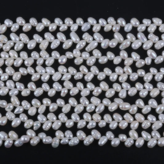 Natural Freshwater 6-7mm Wheat Rice Beads Pearls for Jewelry Making