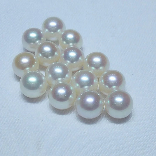 Zhuji Cultured Natural Freshwater Pearl High Luster Half Drilled Pearls Price 3a Quality Loose Round Pearls White pink Purple