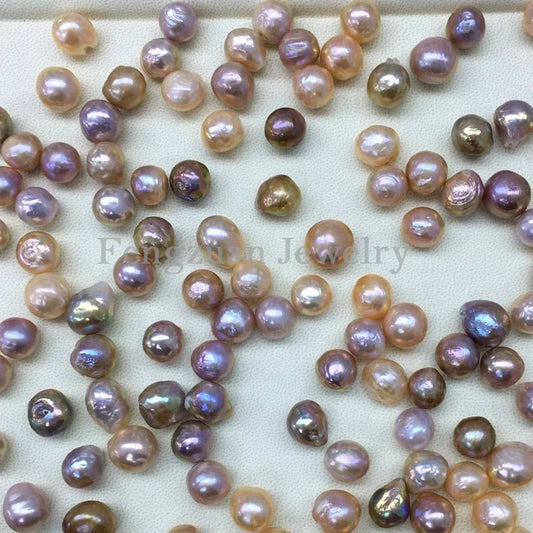 3A Metal Color Loose Baroque Pearls Irregular Baroque Loose Natural Freshwater Pearls for Earrings