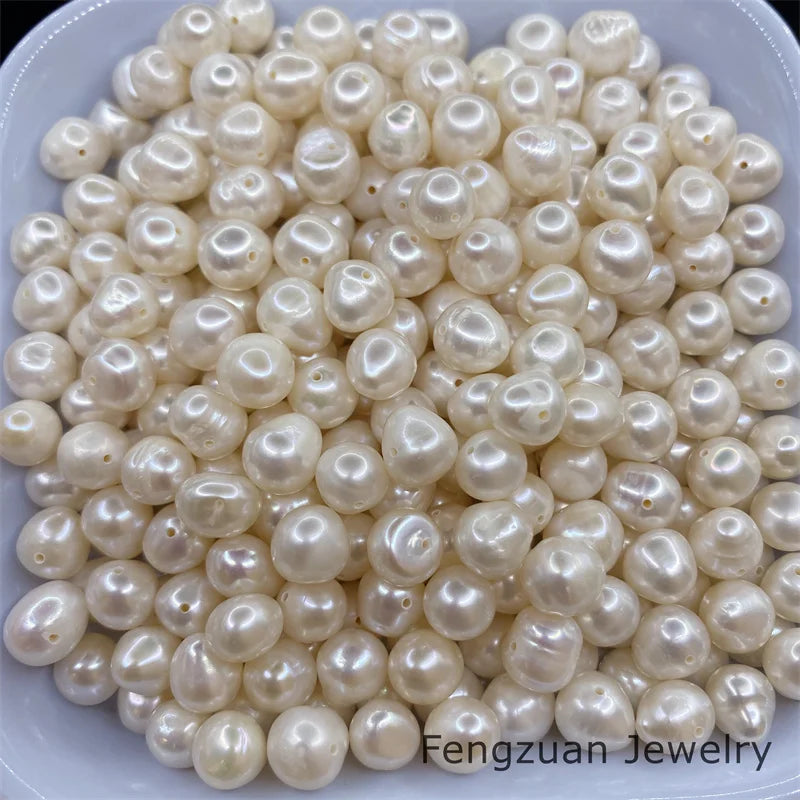 Wholesale Cheapest 2mm-9mm Round Loose Natural Freshwater Cultured Pearls 2A Quality for Men's Silver Pearl Bracelet Jewelry