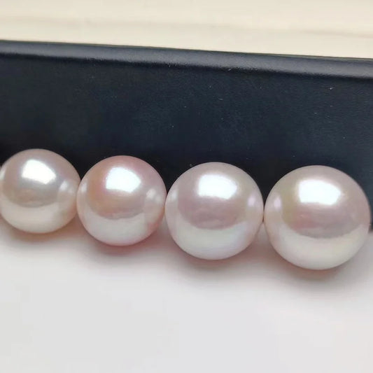 High Luster Natural Freshwater Pearl Top Quality 3A Grade Loose Half Hole Perfect Round Freshwater Pearls Beads