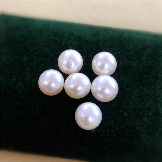 Half Drilled White pink Purple Natural Color Round Pearl Jewelry  Wholesalers Natural Freshwater Loose Pearls for Jewelry