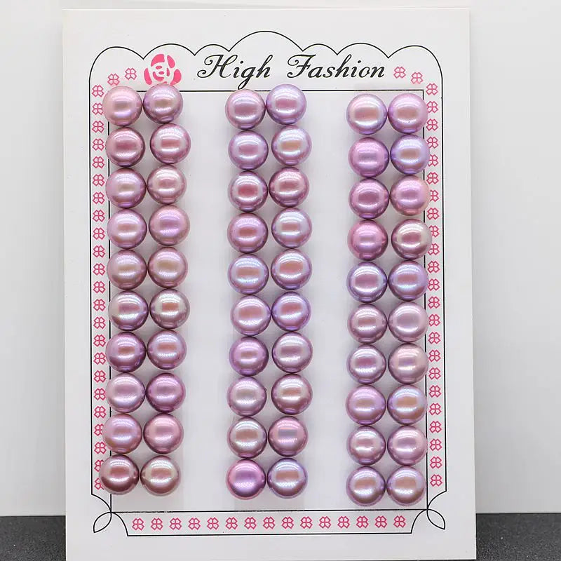 Wholesale Jewelry Natural Pearl Half Drilled High Quality 5A Button Pearls for Jewelry Making Zhuji Cultured Real Pearls 2-14mm