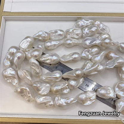 Loose Natural Baroque Pearl Big Size 15-25mm White Factory Wholesale No Hole Half Hole Irregularity Baroque Pearls for Jewelry