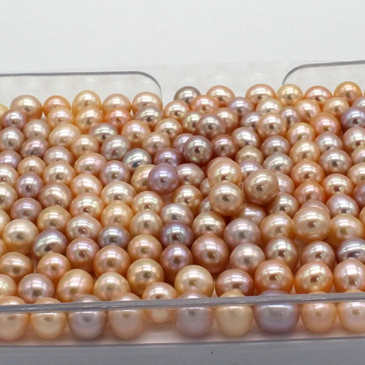 5A White Pink Purple Natural Loose Pearls Zhuji Freshwater Round Pearl Real Natural Pearl Beads 10-11mm