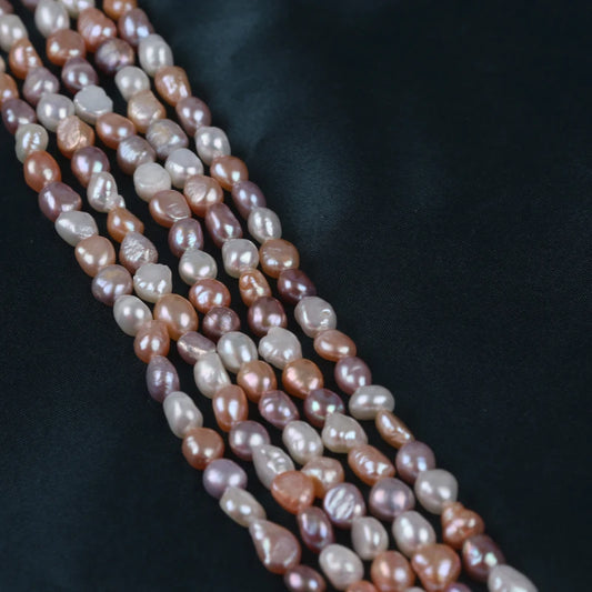 6-7mm AA Grade Natural Baroque Freshwater Pearl Beads for Jewelry Making