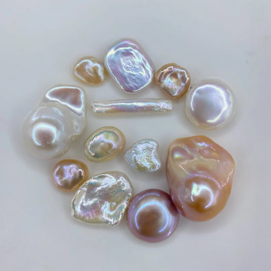 All Kinds of Pearls Wholesale Natural Fresh Water Pearl Irregular Baroque Coin Toothpick Keshi Pearl
