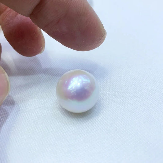 2024 Hot Sale Edison Loose Round 12mm-15mm Big Size Natural Freshwater Pearls White Color for Fine Jewelry Making