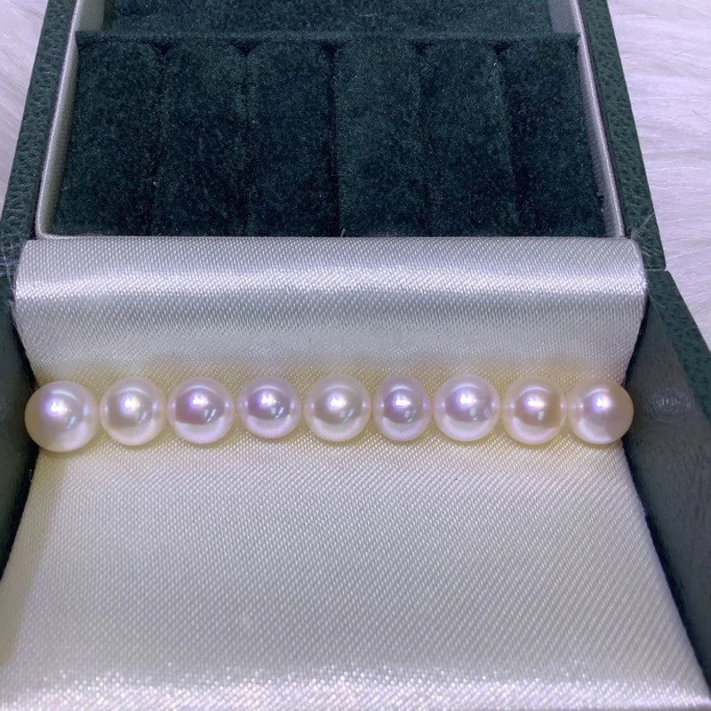 Good Luster 8-11.5mm 3A 4A Full Perfectly Round Real Fresh Water Half Drilled Half Hole Freshwater Loose Pearl