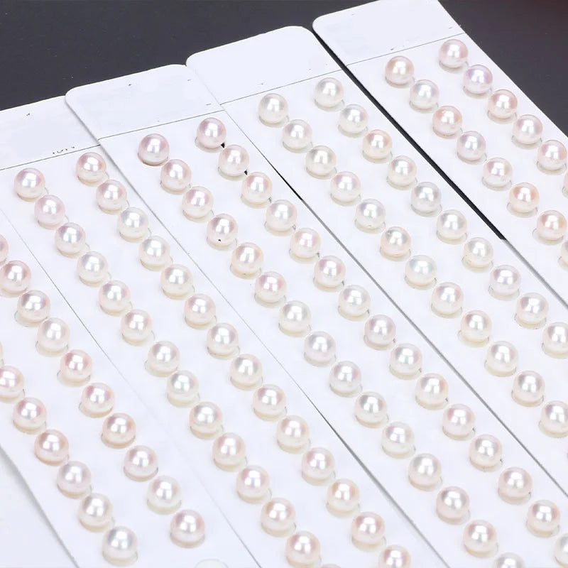 Natural Loose Akoya Edison Fresh Water Pearl 7mm Round White Freshwater Pearl for DIY Pearl Jewelry Use