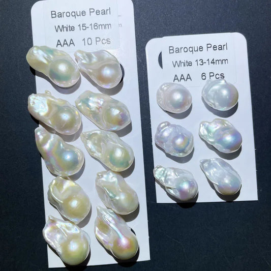 Wholesale 3A Quality Loose Baroque Freshwater Pearl 10-11mm & 15-16mm Size White/Pink/Purple Colors Natural Irregular Shape