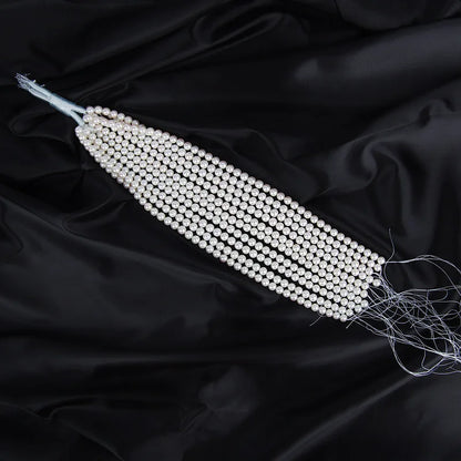 High quality 5A 9-10mm white nearly round freshwater cultured pearls high grade DIY beaded jewelry making loose pearls