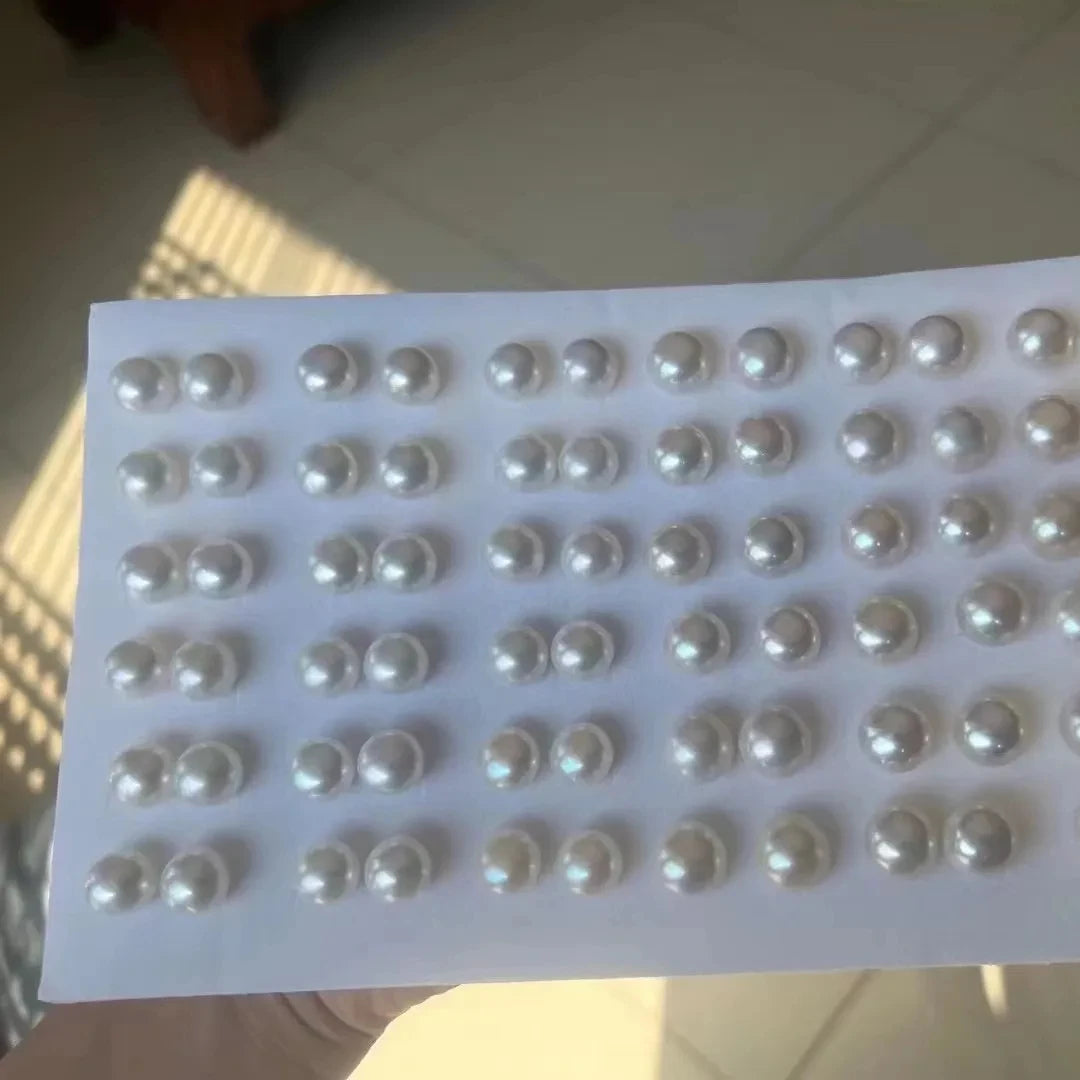 10-14mm Large Size Half Drilled Pearl 3A Fresh Water Pearl Loose Flat Back Button Freshwater Pearl in Low Price