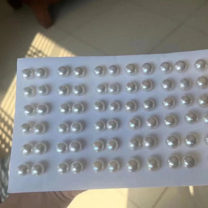 10-14mm Large Size Half Drilled Pearl 3A Fresh Water Pearl Loose Flat Back Button Freshwater Pearl in Low Price