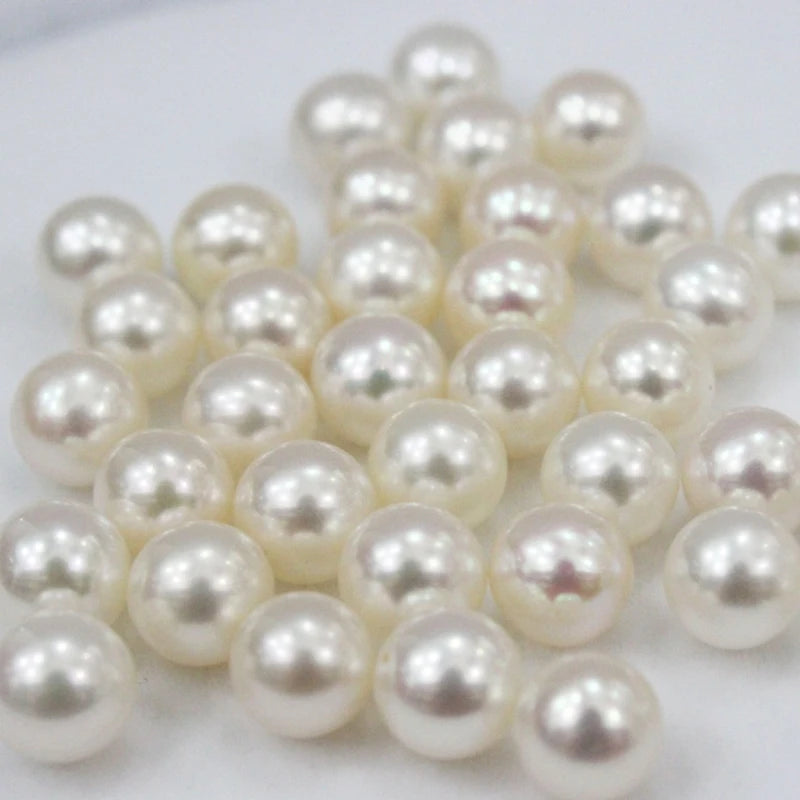Wholesale Natural 2A Half Hole Loose Freshwater White Pearl Beads 2mm-11mm Diameters for Jewelry Making Including 4mm 9mm Sizes