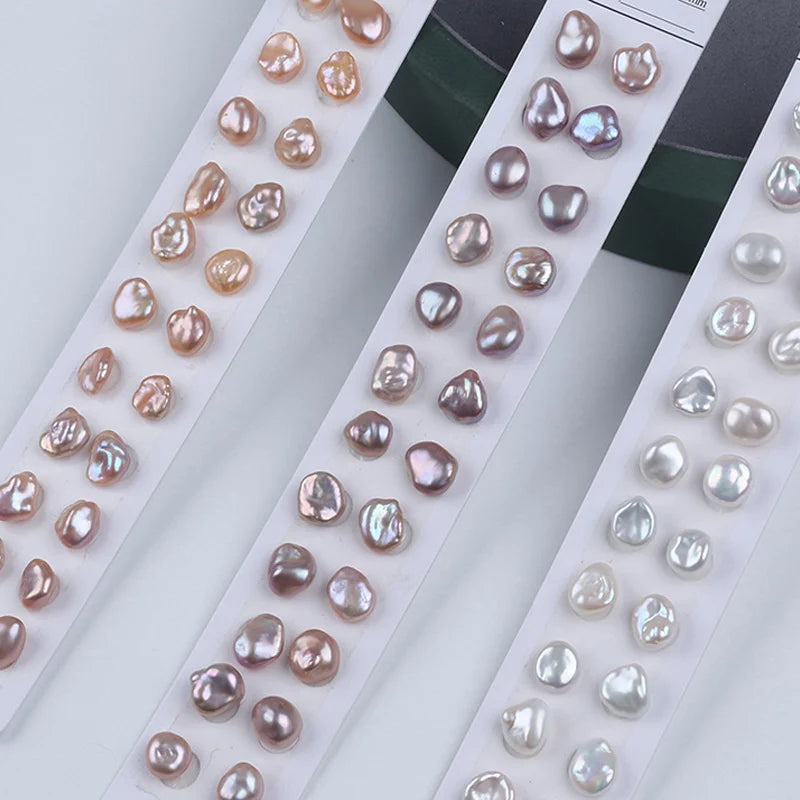 Jewelry High Quality 5-6mm Keshi White Freshwater Pearl Earrings Small Size Natural Loose Pearls 10mm Wholesale Price