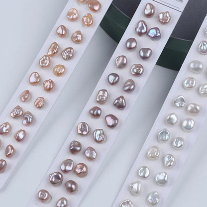 Jewelry High Quality 5-6mm Keshi White Freshwater Pearl Earrings Small Size Natural Loose Pearls 10mm Wholesale Price
