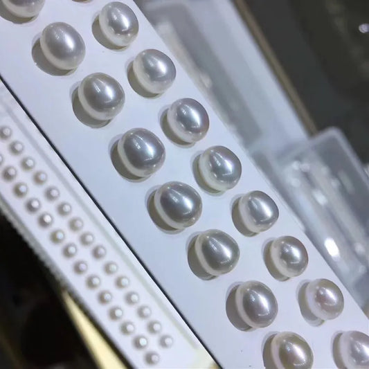 Factory Sale High Luster Drop Pearl Clean Face 8-10mm 4A Natural Freshwater Rice Pearl Beads in Low Price