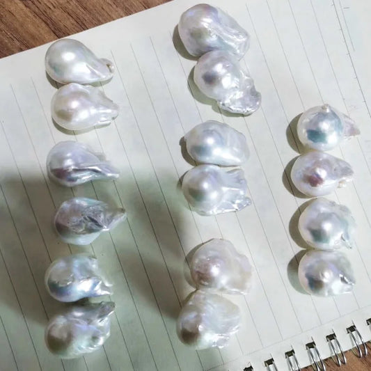 Factory Price Natural Freshwater Pearl Beads 9-10mm No Hole Irregular Baroque Pearl Loose Beads for Jewelry Accessories
