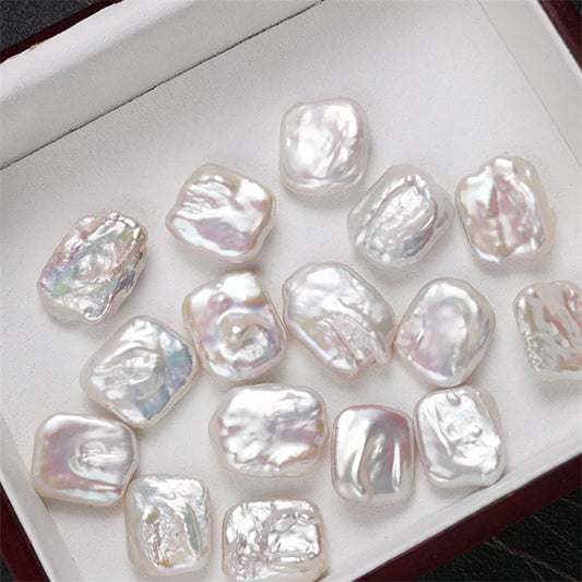 Natural 13x18mm Freshwater Baroque Pearl Rectangular Loose Pearls for Jewelry Pendant Production