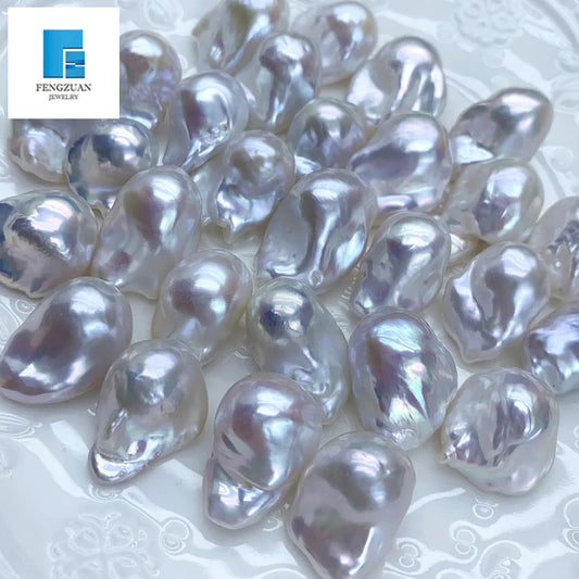 Wholesale Price 15-20mm Large Size Genuine White Fresh Water Pearl Loose Irregular Baroque Pearl for Making Jewelry
