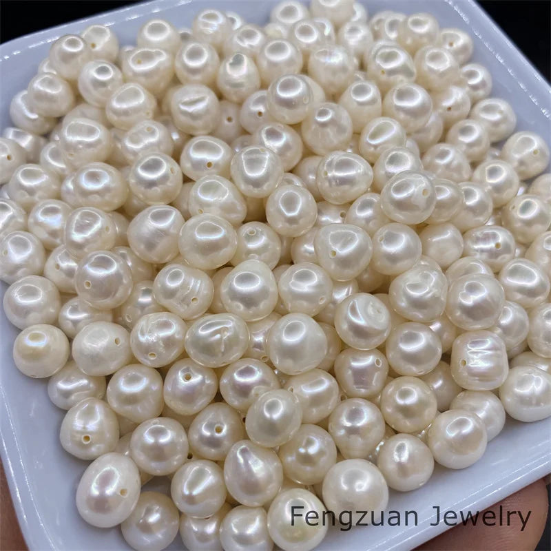 Wholesale Cheapest 2mm-9mm Round Loose Natural Freshwater Cultured Pearls 2A Quality for Men's Silver Pearl Bracelet Jewelry