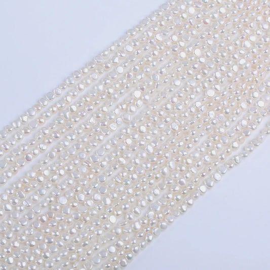White Color 4-5mm Natural Color Loose Baroque Shape Freshwater Pearl for DIY