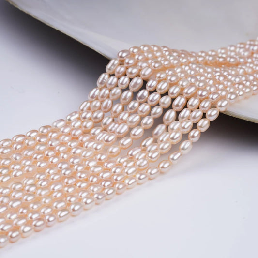 High Quality 4-5mm Wholesale Natural pink Rice Freshwater Pearls Wholesale