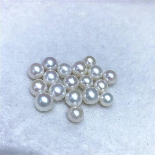 No Hole Natural Pearl Round Loose Beads 3-3.5mm Round Pearl Wholesale Natural Freshwater Pearls