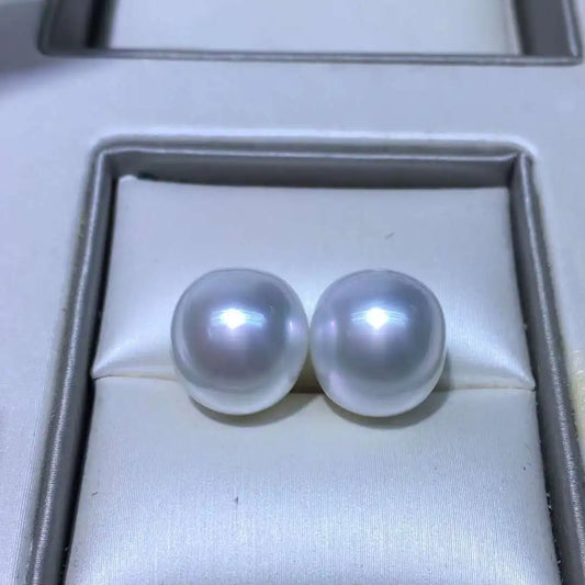 Natural Seawater Round 11-12 Nearly Round Australian White Loose Beads High Gloss Pendant Earrings Jewelry Accessories