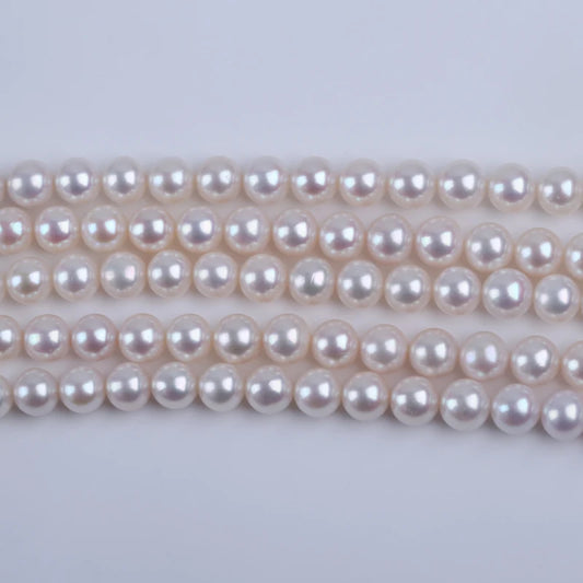 16inch 10-11mm AAAAA Grade High Quality White Round Shape Natural Freshwater Pearl Beads for Jewelry Making