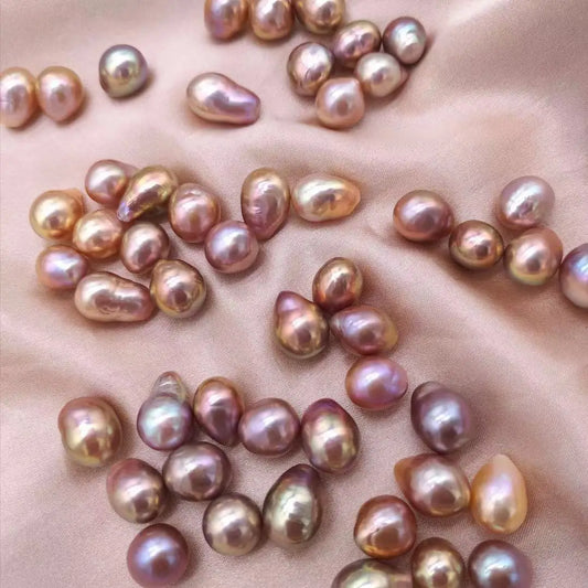 Natural Freshwater Baroque Pearl Small Size Pear Shape A-3A Quality White pink Purple Ready to Ship