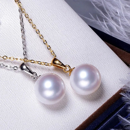 Natural Freshwater Pearls 8-9mm 4A Grade Charming Round Loose Pearl Beads for Necklace Earrings Jewelry Making