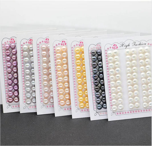 Zhuji 3A High Quality 2.5mm-10mm Natural Freshwater Pearl White /pink/purple Loose Button Shape Pearl for Making Jewelry
