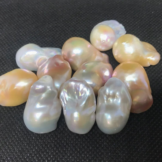 Factory Price Natural Freshwater Pearl Beads 9-10mm No Hole Irregular Baroque Pearl Loose Beads for Jewelry Accessories