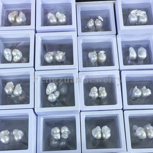 3A-4A Quality White/pink/purple Irregular Loose Baroque Pearls 15mm-16mm Big Size High Gloss Freshwater Pearl for Jewelry