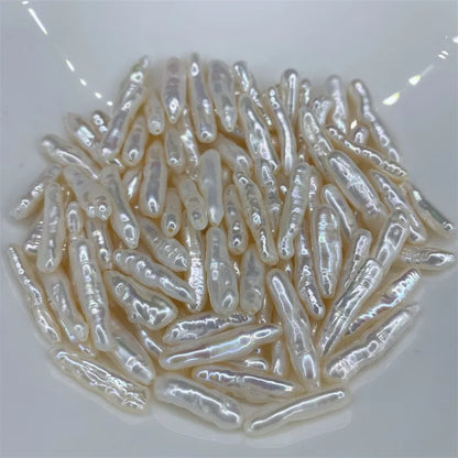 High Quality 4-30mm White Freshwater Pearls Full Hole Toothpick Loose round & Rice Shape Colorful for Jewelry Making Wholesale