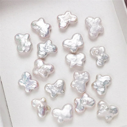 Wholesale Price 11*13mm White Color Butterfly Shape Baroque Pearl Freshwater Loose Pearls