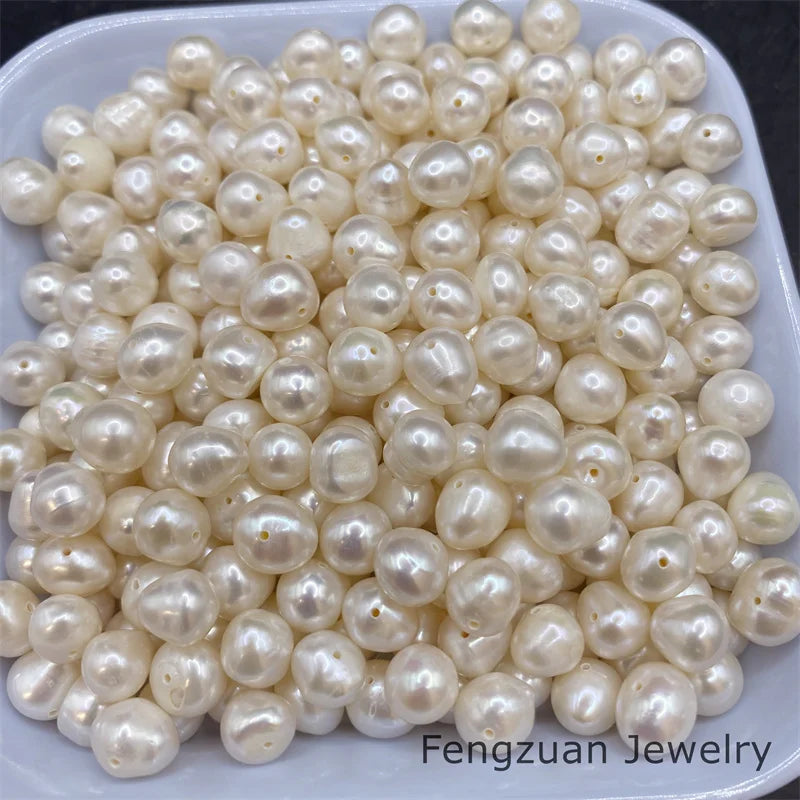 Wholesale Cheapest 2mm-9mm Round Loose Natural Freshwater Cultured Pearls 2A Quality for Men's Silver Pearl Bracelet Jewelry