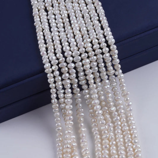 6-7mm Wholesale Freshwater Keshi Button Shape Natural Pearl Beads for Jewelry Making