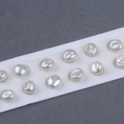 Jewelry High Quality 5-6mm Keshi White Freshwater Pearl Earrings Small Size Natural Loose Pearls 10mm Wholesale Price