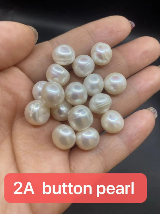 2A 2-12mm White Fresh Water Pearls Button Pearl Loose Pearl for Making Jewelry