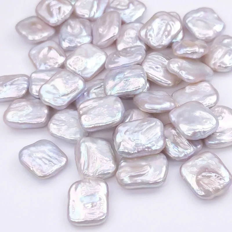 Natural Freshwater 13x18mm Irregular Rectangular Baroque Pearl Loose Pearls for Making Jewelry