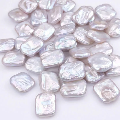 Natural Freshwater 13x18mm Irregular Rectangular Baroque Pearl Loose Pearls for Making Jewelry