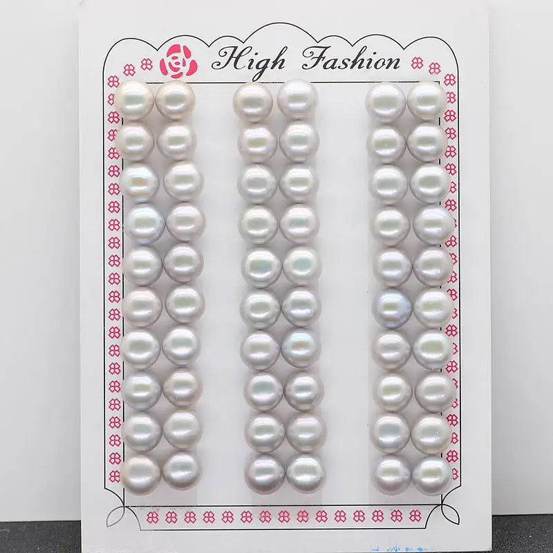 Wholesale Jewelry Natural Pearl Half Drilled High Quality 5A Button Pearls for Jewelry Making Zhuji Cultured Real Pearls 2-14mm